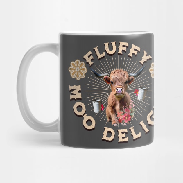 Fluffy Moo Delight Baby Highland Cow by Jo Palmer